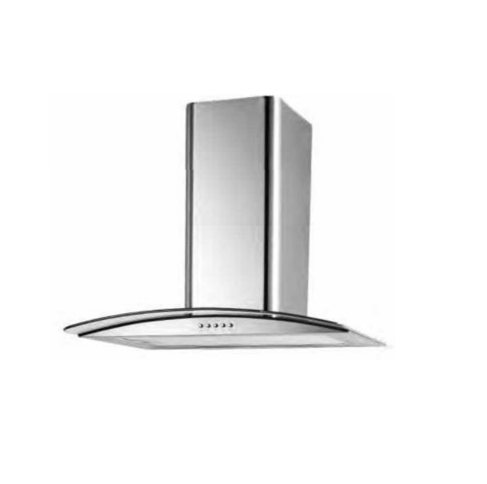 Domapp DOMAPPCVGL70 70cm Curved Glass Stainless Steel Cooker Hood - Bonus Superstore