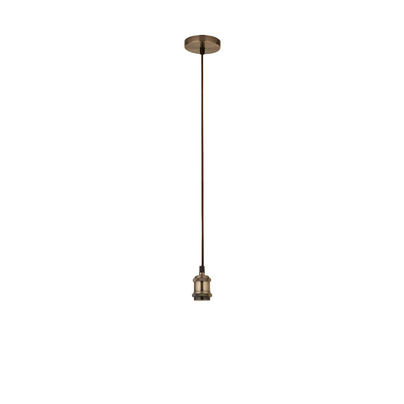Searchlight  7461AB Antique Brass 1Lt Cable Suspension - 1.5m Brown Cable
