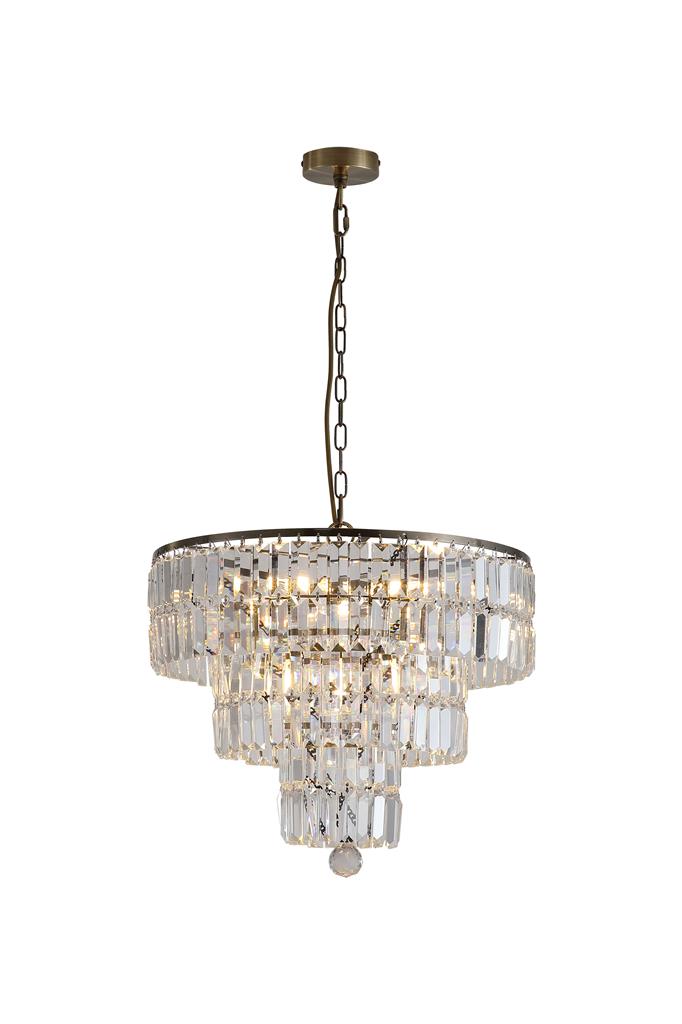 Searchlight 1375-5AB Empire 5Lt Pendant - Antique Brass
