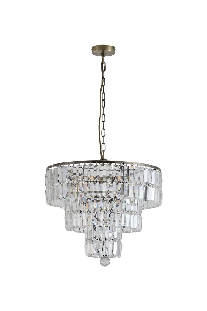 Searchlight 1375-5AB Empire 5Lt Pendant - Antique Brass
