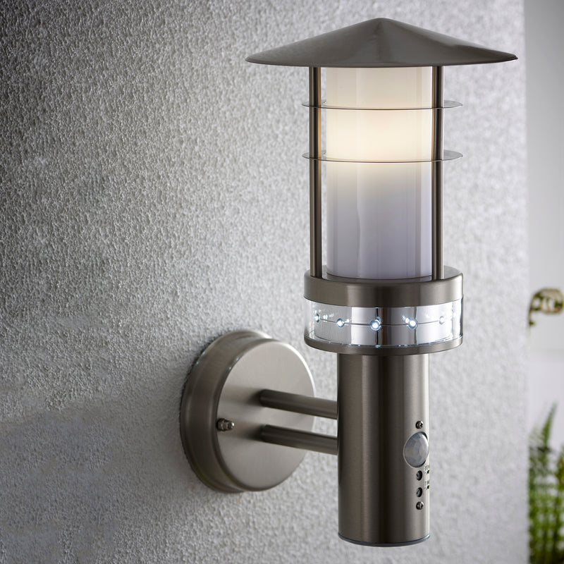 Pagoda PIR 1lt wall IP44 9.2W & 0.05W - 13924