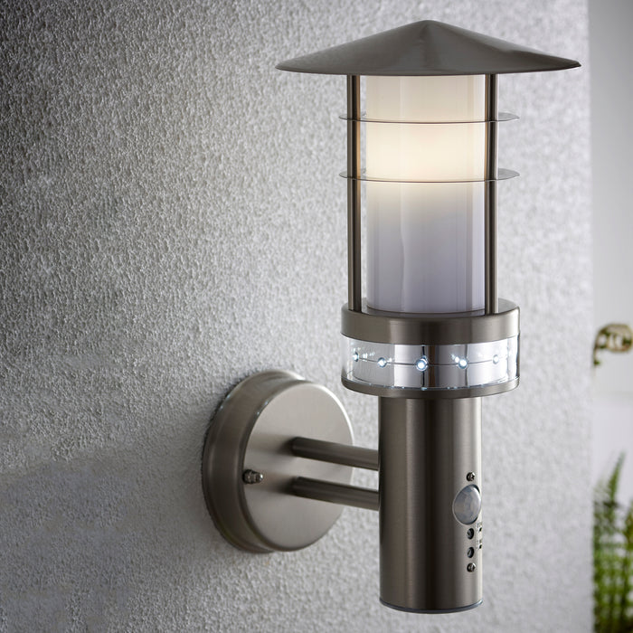 Pagoda PIR 1lt wall IP44 9.2W & 0.05W - 13924