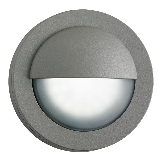 Searchlight 1402GY Bangor Outdoor Wall Light- Grey Metal & Polycarbonate