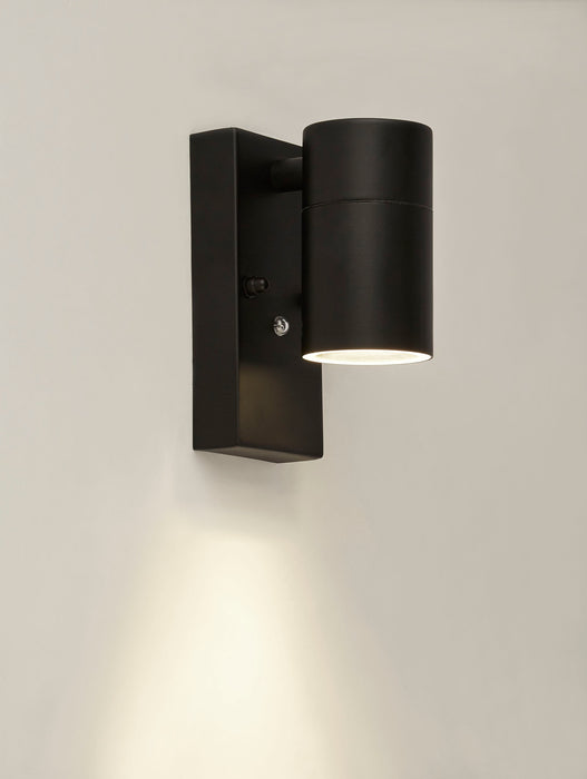 Searchlight  14601BK Rochester Outdoor Wall Light - Black Metal