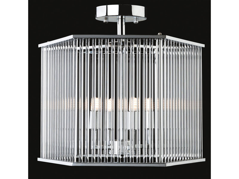 Firstlight Rialto Semi Flush - Hexagon 7628CH
