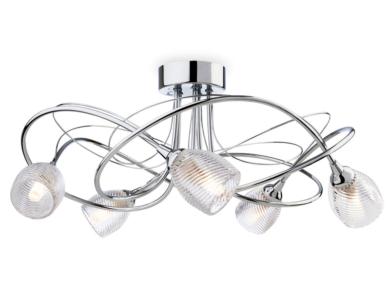 Firstlight Henley 5 Light Flush Fitting 7643CH