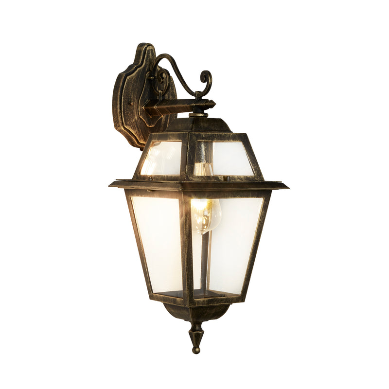 Searchlight  1522 New Orleans Outdoor Downlight - Black Gold, Clear Glass,IP44