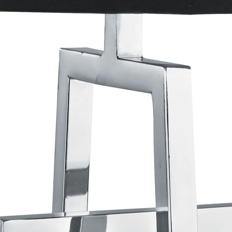 Searchlight  1533CC-1 York Table Lamp - Chrome Base & Black Tapered Shade