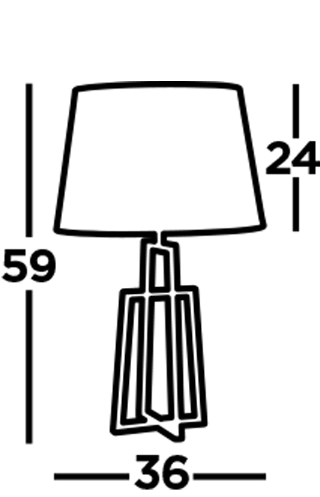 Searchlight  1533CC-1 York Table Lamp - Chrome Base & Black Tapered Shade