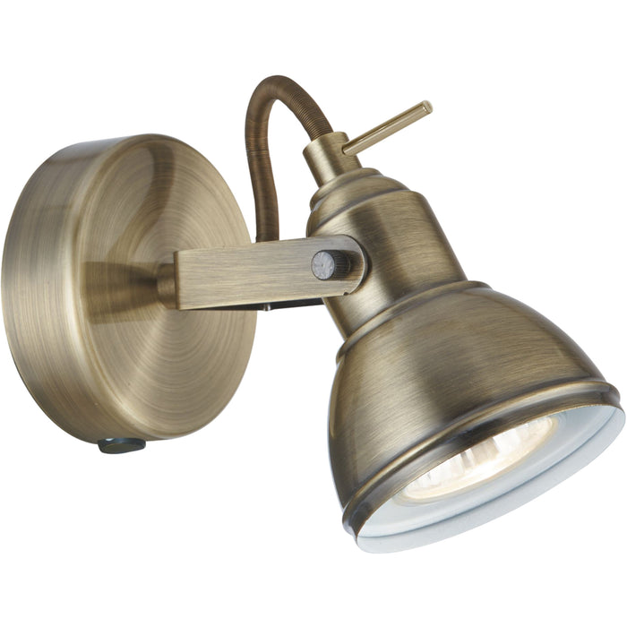 Searchlight 1541AB Focus  Spotlight Wall Light - Antique Brass Metal