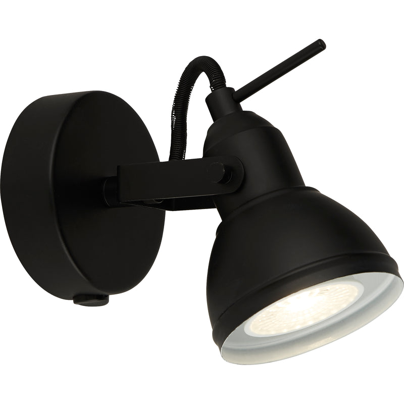 Searchlight  1541BK Focus  Spotlight Wall Light - Black Metal
