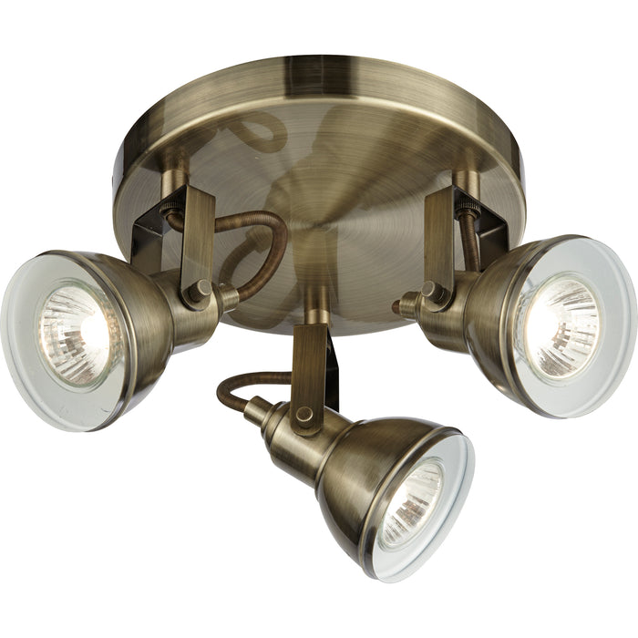 Searchlight 1543AB Focus  3Lt Round Spotlight - Antique Brass Metal