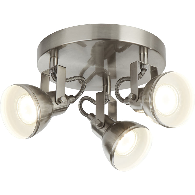 Searchlight  1543SS Focus  3Lt Round Spotlight - Satin Silver Metal