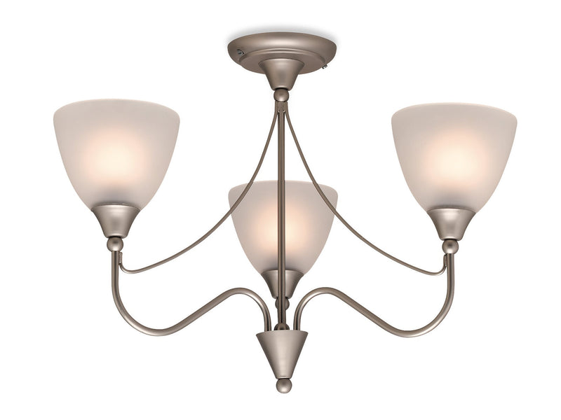 Firstlight Santana 3 Light Flush Fitting 8039SS