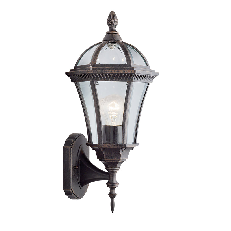 Searchlight  1565 Capri Outdoor Uplight - Aluminium, Rustic Brown & Glass,IP44