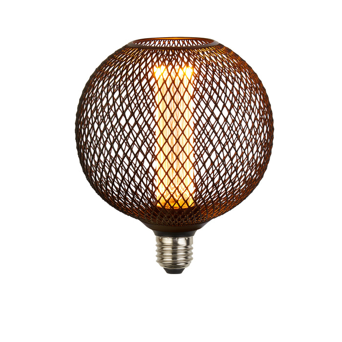 Searchlight 16003BK Wire Mesh Effect Globe Lamp - Black Metal