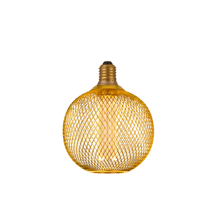 Searchlight 16003GO Wire Mesh Effect Globe Lamp - Gold Metal