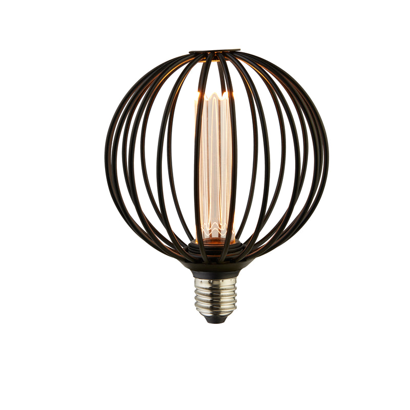 Searchlight  16004BK Globe Lamp - Black Metal
