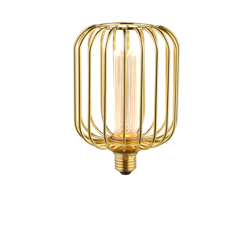 Searchlight  16005GO Drum Lamp - Gold Metal