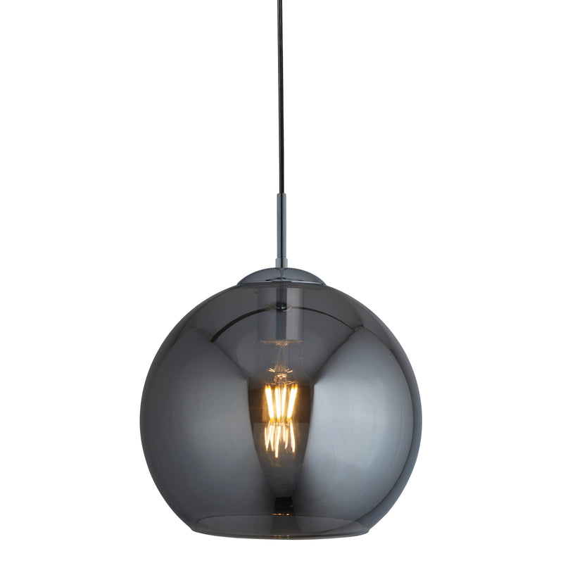 Searchlight  1632SM Balls  Pendant  - Chrome Metal & Smoked Glass