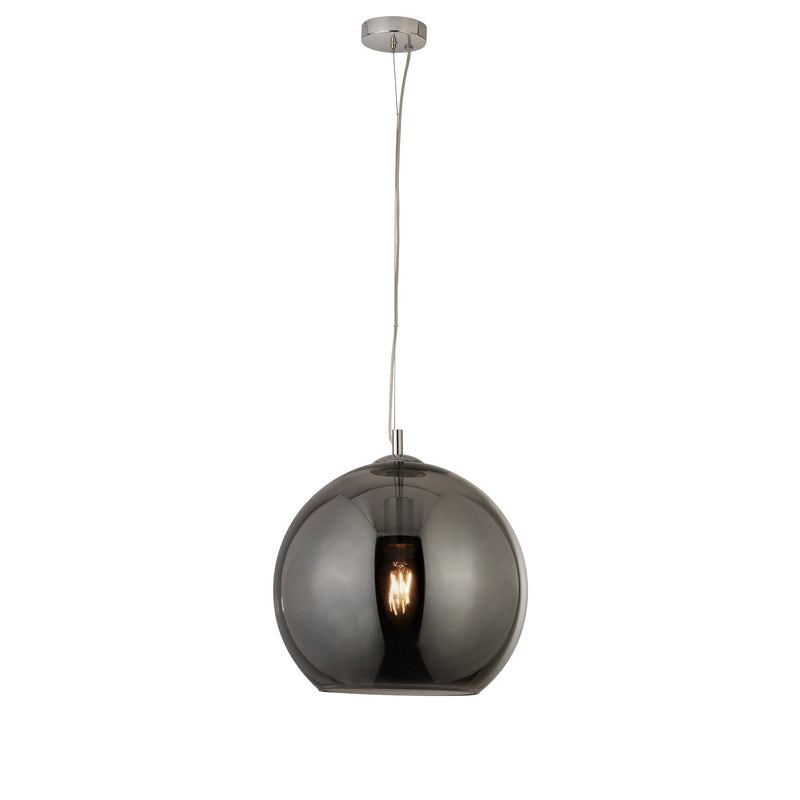 Searchlight  1635SM Balls  Pendant  - Chrome Metal & Smoked Glass