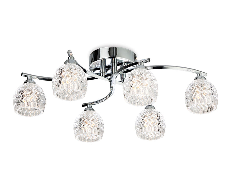 Firstlight Maple 6 Light Flush Fitting 8615CH
