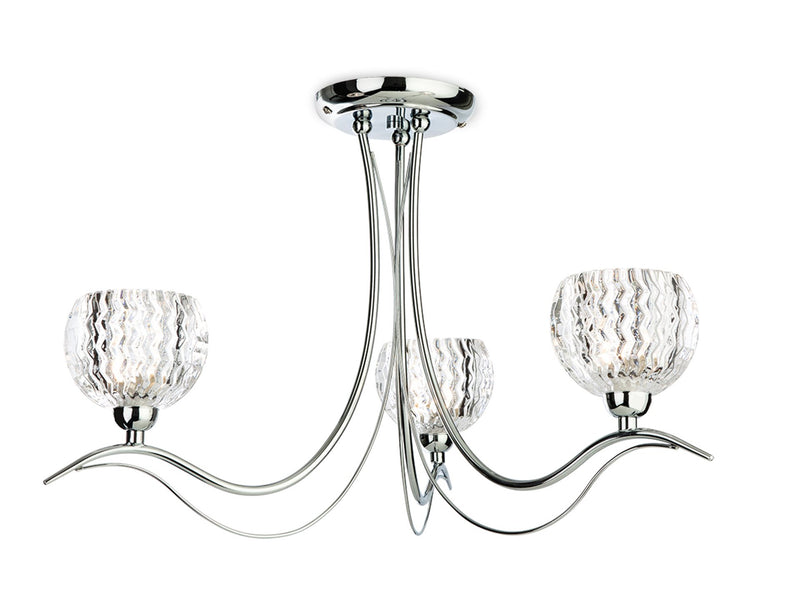 Firstlight Blanche 3 Light Flush Fitting 8619CH