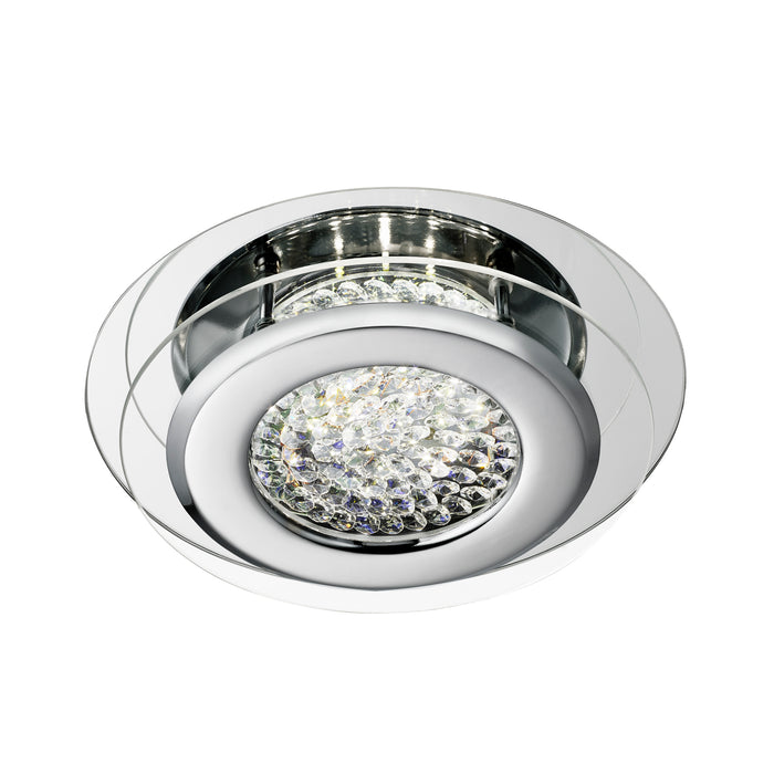 Searchlight 1692CC Vesta LED Flush - Chrome & Clear Crystal
