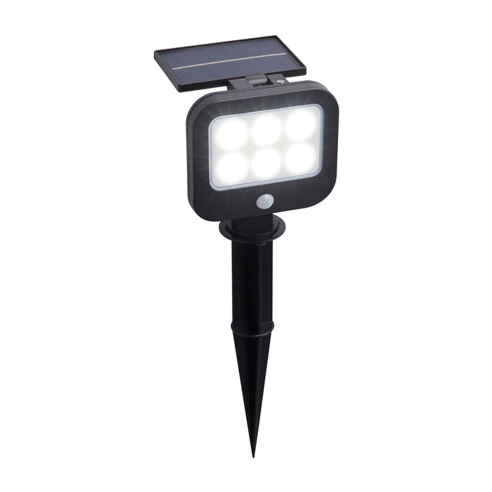 Searchlight  67424BK-PIR Solar Outdoor Spike - Black Metal & White Polycarbonate