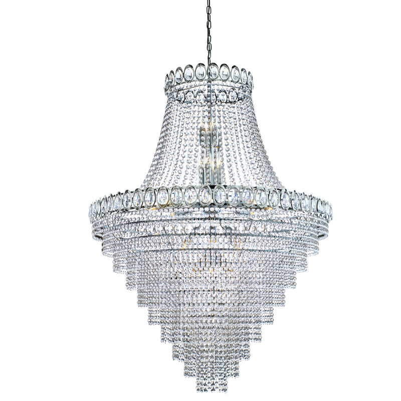 Searchlight  1711-102CC Louis Phillipe  28Lt Chandelier - Chrome Metal & Crystal