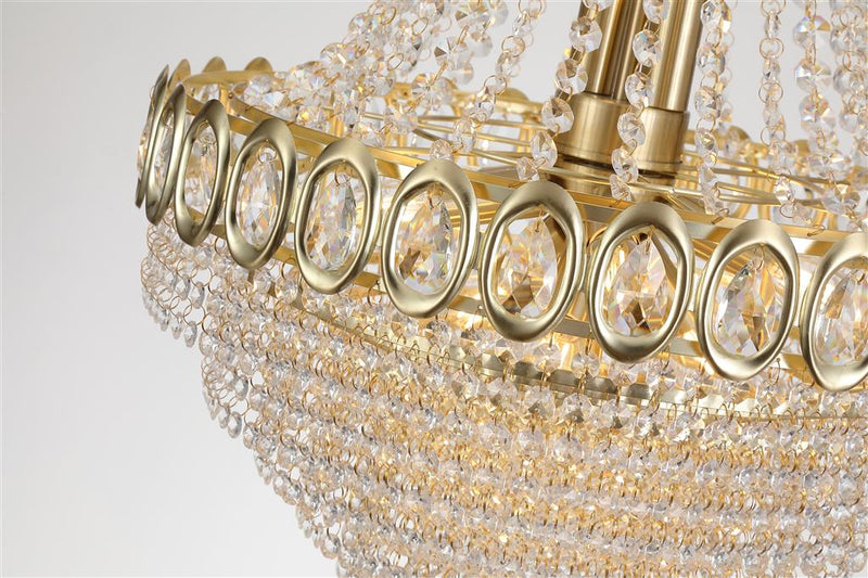 Searchlight 1711-11SB Louis Phillipe 11Lt Pendent Lamp, Satin Brass
