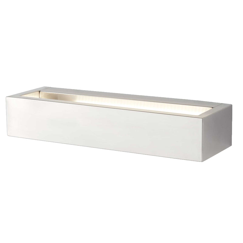 Searchlight  1781CC Serenity LED Rectangle Wall Bracket - Chrome & Frosted Glass