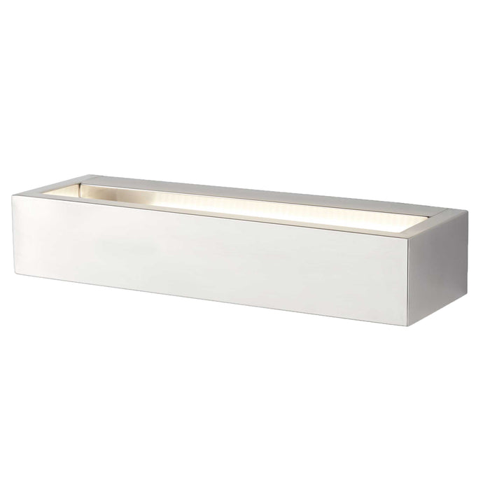 Searchlight 1781CC Serenity LED Rectangle Wall Bracket - Chrome & Frosted Glass
