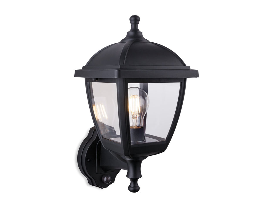 Firstlight Palma Lantern - Wall Light with PIR 2816BK