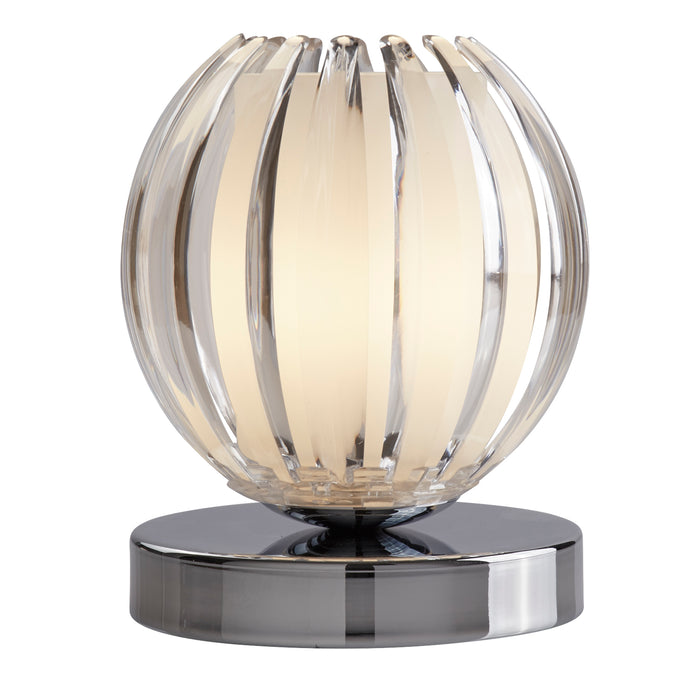 Searchlight 1811CL Claw Touch Table Lamp- Chrome Metal, Acrylic & Frosted Glass