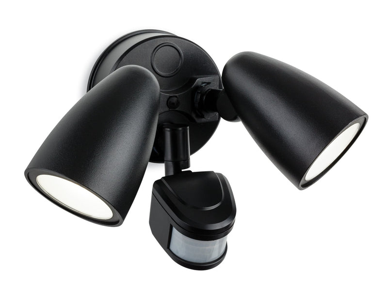 Firstlight Security LED 2 Light Wall with PIR 2836BK