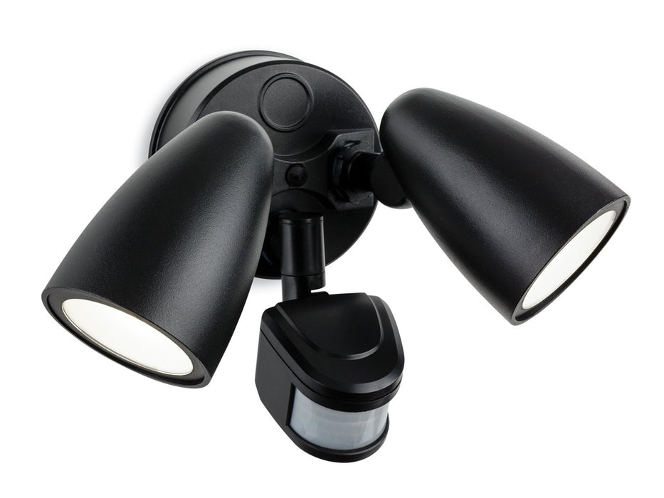 Firstlight Security LED 2 Light Wall with PIR 2836BK
