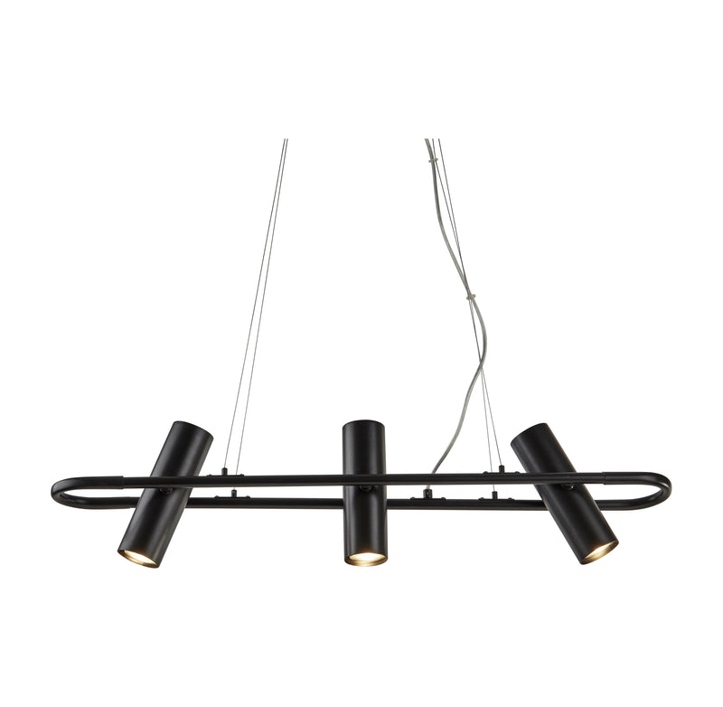 Searchlight  1893-3BK Telescope 3Lt Pendant - Black Metal