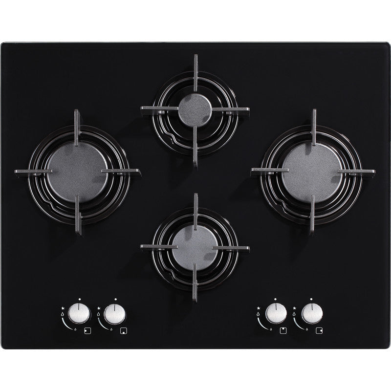 Culina UBGHJ608 60cm Black Glass Gas Hob - Bonus Superstore