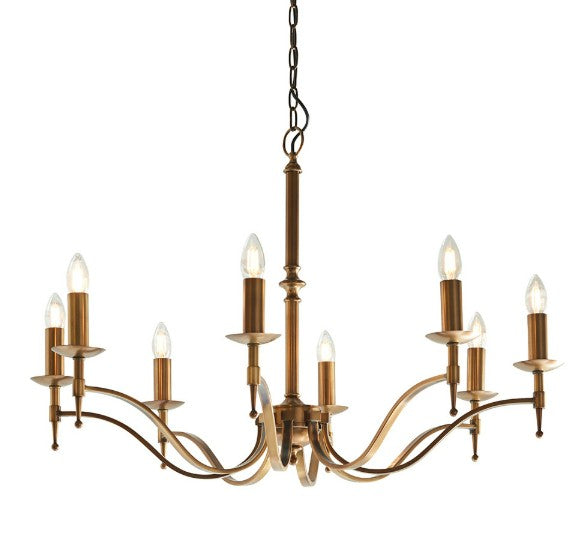 Stanford antique brass 8lt Pendant - CA1P8B