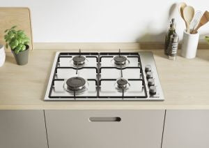 Candy CHW6LX 75cm 4-burner Gas Hob STAINLESS STEEL - Bonus Superstore