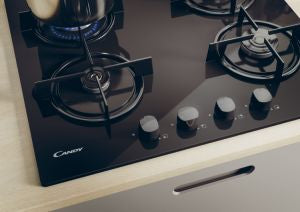 Candy CVW6BB 60cm Gas on Glass Hob - Bonus Superstore