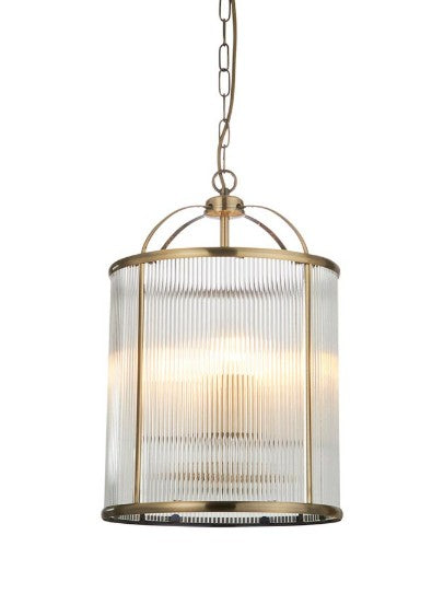 Lambeth Ribbed 4lt Pendant - 106711
