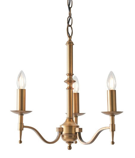 Stanford antique brass 3lt Pendant - CA1P3B