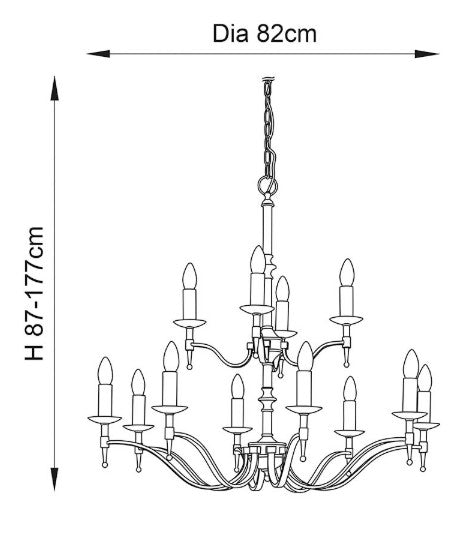 Stanford nickel 12lt Pendant - CA1P12N