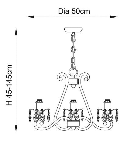 Oksana nickel 3lt Pendant - UL1P3N