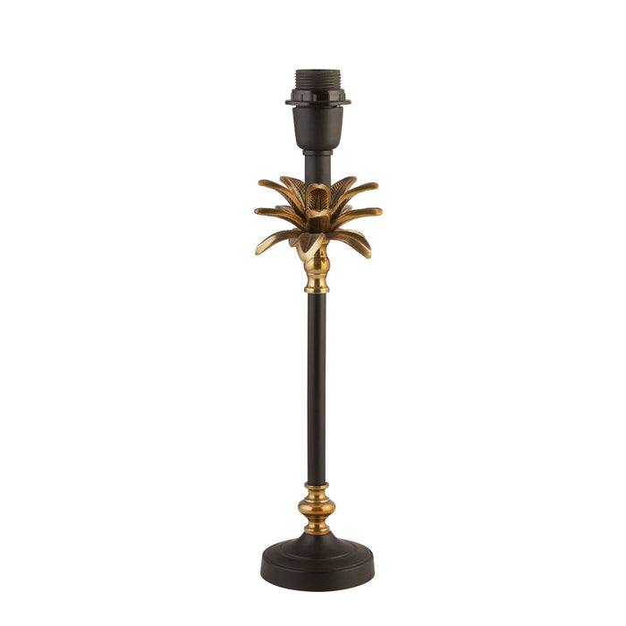 Searchlight  81210BK Base Only - Palm Table Lamp - Satin Brass & Black Metal