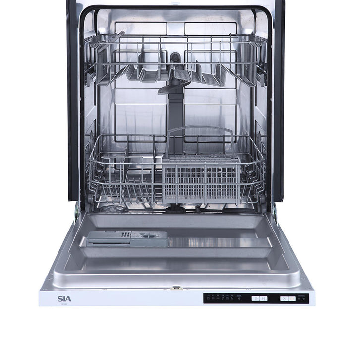 Sia SBID60 60cm Integrated Dishwasher, 12 Place Settings
