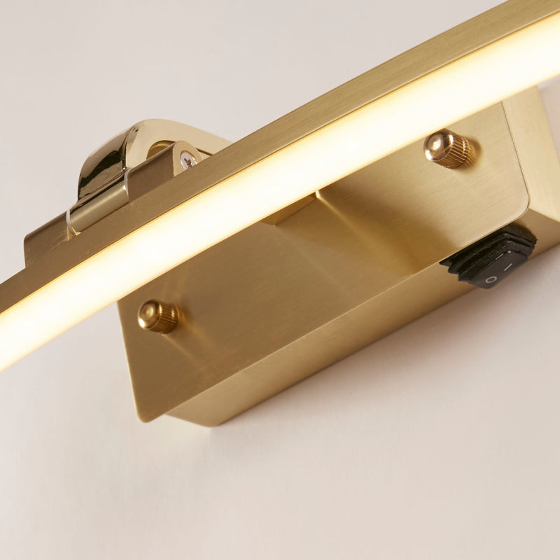 Searchlight  79822-50SB Santorini Picture Light - Satin Brass & Polished Metal