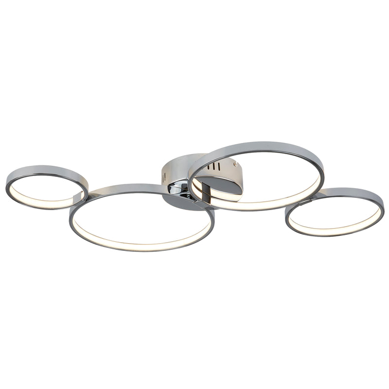 Searchlight  2004-4CC Solexa  4Lt Ring Flush - Chrome Metal